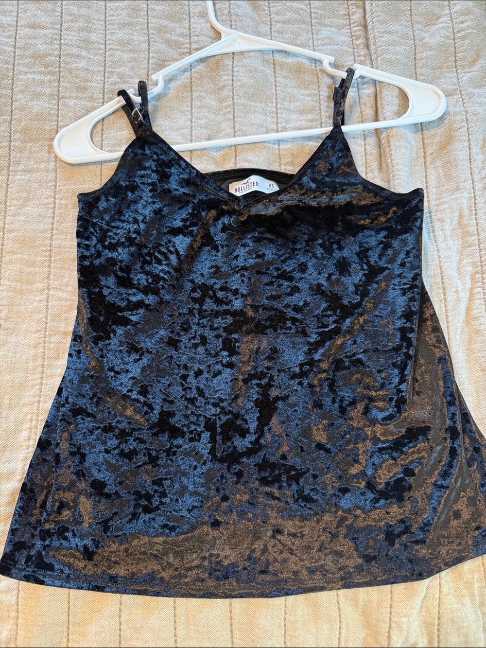 Hollister Black Crushed Velvet Cami